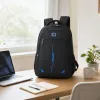 Black backpack, large-capacity, lightweight student commuting travel backpack details Picture